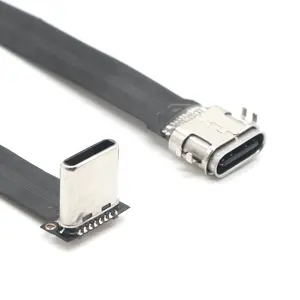 Özel kurdele USB tip C female FPC kablosu düz tip c erkek kadın FPC uzatma kablosu