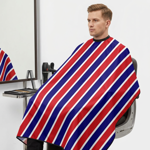 New Custom Printed Waterproof Eco-Friendly Barber Capes Unique Eye-Catching Personalized Silk Polyester Barbershop Haircut Capes - Product Image 3