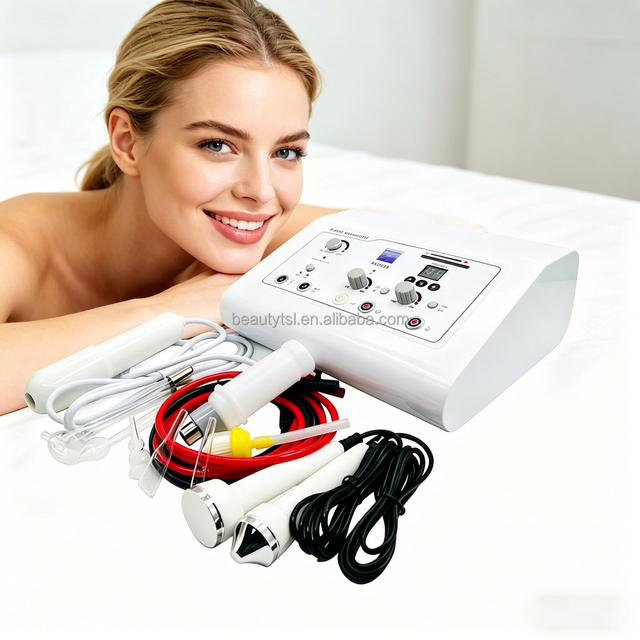 Portable 4 in 1 Multifunction Beauty Machine with Ultrasonic& Vacuum & Spray & High-frequency Device