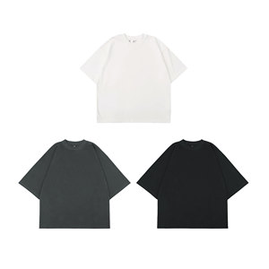 Logotipo personalizado de alta calidad 300 GSM caja de peso pesado ajuste 100% algodón hombro caído de gran tamaño recortado Boxy camisetas para hombres - Product Image 2