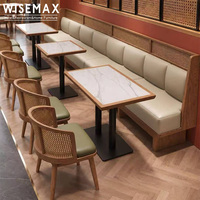 WISEMAX FURNITURE Mobilier commercial de style sud-est asiatique, canapé en bois, table et chaises de loisirs pour restaurant