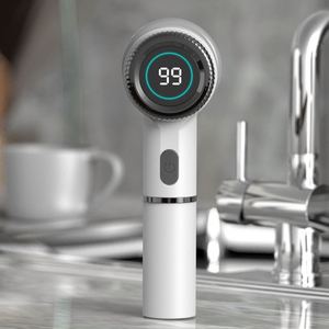 Brosse de nettoyage électrique en laine avec poils en laine d'acier, outil multifonction rechargeable pour l'élimination de la rouille et le nettoyage des casseroles/bols - Product Image 1