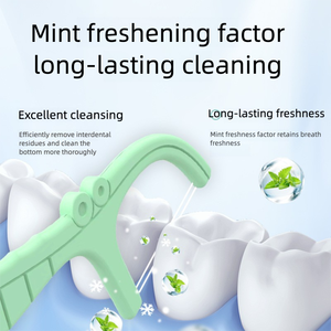 Thêm Grip Flosser kép 60pcs mỗi túi biểu tượng tù<span class=keywords><strong>y</strong></span> chỉnh dual-hành động nha khoa xỉa Picks cá nhân gói xỉa dính hai dòng - Product Image 6