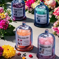 Diffuseur en verre avec pierres, huiles essentielles, aromathérapie sans flamme, ensemble de pierres de cristal, décoration d'intérieur, coffret cadeau