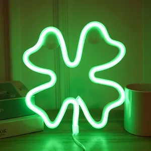 LED Klee Neon Lampe Modellierung Beleuchtung kreative Tisch lampe Raum dekoration Lampe