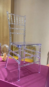 Chaises Chiavari transparentes de luxe en acrylique blanc pour mariage, événements et réceptions (style Napoléon) - Product Image 2