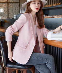 Blazer para Mujer en Tallas S-4XL, Chaqueta de Alta Calidad, Estilo Lujoso de <span class=keywords><strong>Tweed</strong></span>, Ideal para Fiestas - Product Image 1
