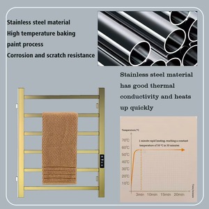 <span class=keywords><strong>Sèche</strong></span>-<span class=keywords><strong>serviettes</strong></span> <span class=keywords><strong>électrique</strong></span> mural FRODIS, grand modèle gris mat, design vertical moderne, en acier inoxydable, 60 cm, pour salle de bain - Product Image 3