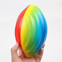 Vente directe d'usine Soft Safe Funny PU Foam Mini Sports Rugby ball Balle de logo personnalisé