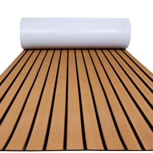 Revêtement de pont en <span class=keywords><strong>mousse</strong></span> EVA pour bateau, imitation teck, revêtement de pont marin, tapis marin pour bateau à moteur, camping-car, yacht, kayak, planche de surf, 94,5''x 15,7'' - Product Image 1