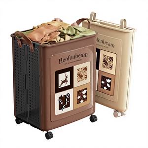 Cesto de Ropa Sucia Plegable de Plástico para Baño, Multiusos, Gran Capacidad, para Guardar Juguetes en la Habitación de los Niños - Product Image 1