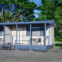 Bâtiment préfabriqué modulaire en panneaux sandwich d'acier, design moderne, à deux étages, pour maison, bureau ou magasin