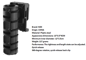 Phụ kiện chiến thuật tự vệ Kit có thể thu vào trường hợp dùi cui Bao da với 360 độ xoay túi bìa và nhiệm vụ vành đai - Product Image 2