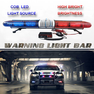 ضوء دوار لتحذير سيارات الإسعاف بتيار مستمر 12 فولت، شريط إضاءة أحمر وأزرق مع مكبر صوت وصفارة إنذار - Product Image 2