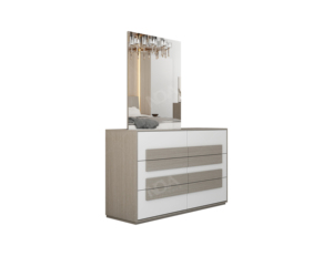 Ensemble de Meubles de <span class=keywords><strong>Chambre</strong></span> à Coucher <span class=keywords><strong>Moderne</strong></span> NOVA 6 Pièces en Mélamine, Lit Plateforme pour <span class=keywords><strong>Adulte</strong></span> King ou Queen Size - Product Image 4