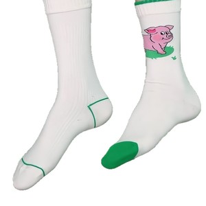 Calcetines holgados con estampado de cerdo, calcetines de algodón transpirables hasta la pantorrilla para mujer, para jóvenes, moda de verano - Product Image 4