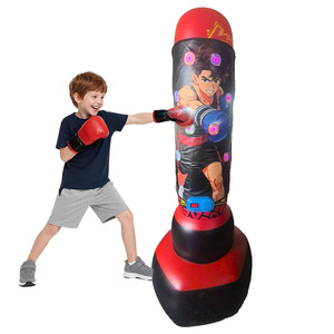 Sac de frappe <span class=keywords><strong>gonflable</strong></span> pour enfants, ensemble de jouets de karaté <span class=keywords><strong>avec</strong></span> <span class=keywords><strong>gants</strong></span> de boxe - Product Image 5