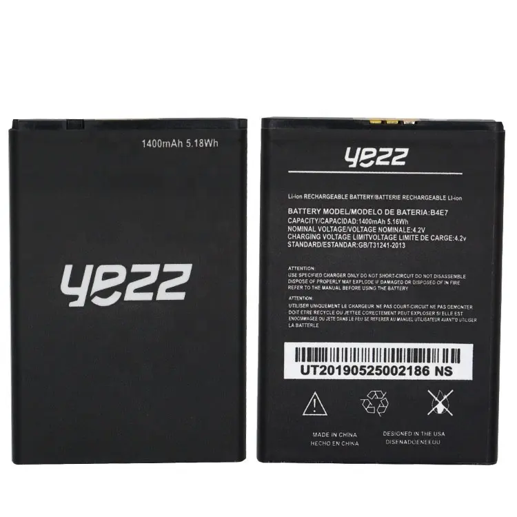 10 batteries personnalisées OEM, pour modèles de téléphones portables YEZZ B4E7