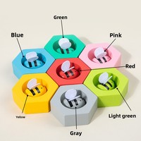 Anpassbares Ungiftiges Holz-Bienen-Zuordnungsspielzeug Lehrreiches Sortierspielzeug für Kinder Montessori-Lehrmittel Kindergarten