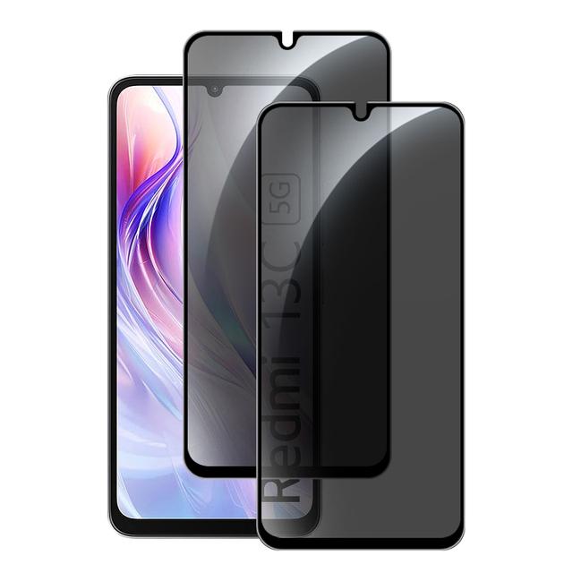 HUAHUO Anti-Spy 9H Grade AAA Unbreakable Tempered Glass Privacy Screen Protector Film for Redmai 15C 14C 13C Mobile Phone