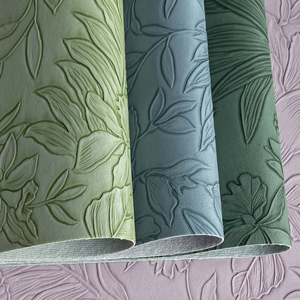 Cuero Sintético de Alta Calidad con Estampado Floral, Color Sólido, Resistente al Desgaste, para Decoración, Bolsos, Cubiertas de Libros - Product Image 2