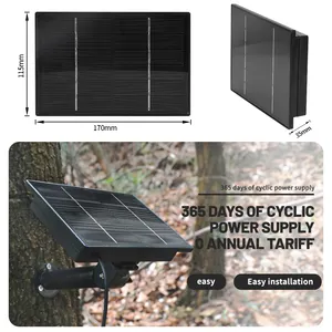 Solar Panel Battery Charger For Outdoor IP Security Camera Built In 18000mAh Battery 5v 6v 4W USB DC5521 Plug