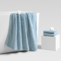 Ensemble de serviettes 100% coton pur, doux et moelleux, en tissu éponge, pour le visage, les mains et le bain, très absorbantes et à séchage rapide, pour la salle de bain