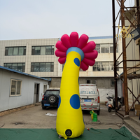 Ballon gonflable en forme de fleur de dessin animé de 4 m pour la décoration de parcs, jardins et camping-casernes