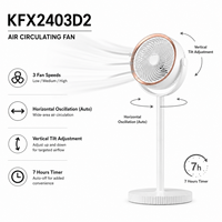 Ventilateur de table oscillant électrique pliable et portable, le mieux noté, avec crochet de suspension pour tente et randonnée
