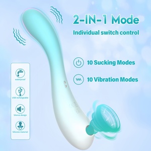 Vibrador de succión de Color degradado de doble cabeza OEM ODM, masturbación femenina, juguete para adultos, masajeador de orgasmo del clítoris, vibrador para mujeres - Product Image 2