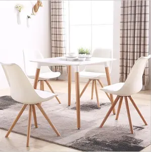 Contemporary Modern Luxury Wooden Dinning Room Set Restaurant Cafe Kitchen Furniture Dining Room Table with 4 chairs
