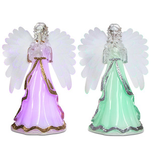 Figurines d'<span class=keywords><strong>ange</strong></span> à couleurs changeantes avec aile en Fiber <span class=keywords><strong>optique</strong></span>, ornements d'intérieur, vente en gros - Product Image 5