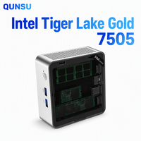 Mini PC de Fábrica JB03 Intel Gold 7505 Dual Core 8GB 128GB SSD BT WiFi 6 para Tipo-C RJ45 Win11 Integrado para Estudiantes HTPC Kiosco