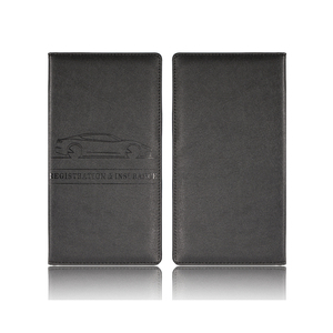 Portatarjetas de registro de seguro de coche con logotipo personalizado, billetera de cuero Pu Premium, organizador de documentos, tarjetero de coche - Product Image 2