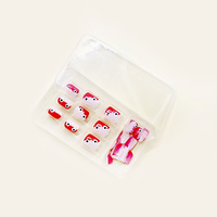 Vassoio personalizzato per unghie finte press-on, inserto blister, vassoio interno in plastica, scatola in carta appendibile per confezionamento unghie artificiali