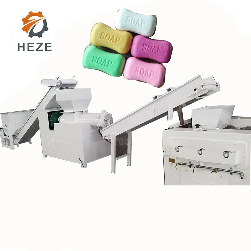Máquina automática de fazer sabonete em pó para pequenas empresas, linha de produção de sabonete em barra para lavanderia