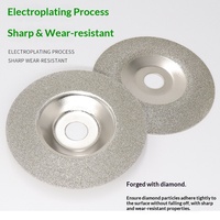 Disque de meulage diamanté électroplaqué de 100 mm pour polissage du verre, de la pierre et de la céramique, disque de meulage pour meuleuse d'angle