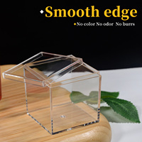 Petit carré de 2mm d'épaisseur boîte à bonbons rigide haut de gamme en plastique transparent de qualité alimentaire pour la célébration de mariage de stockage de sucette de sucre
