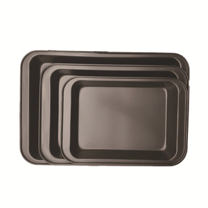 Sartén para hornear de acero al carbono, bandeja Rectangular antiadherente para pasteles, bandeja para parrilla, horno cuadrado, bandeja para hornear, Kit de cocina para hornear DIY - Product Image 1