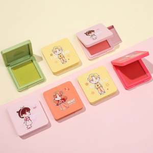 Boîtier compact pour poudre pressée, design tiroir, étiquette privée, carré, conteneur pour correcteur, boîtier compact pour poudre avec miroir - Product Image 1