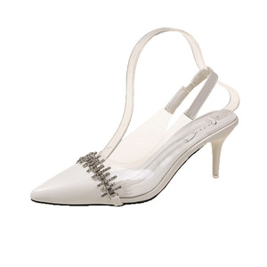 High Heels New Summer Gold Wholesale <b>Plus</b>-<b>size</b> Women's Fashion Square Toe Heels - Product Image 5