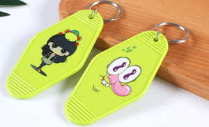 Porte-clés personnalisés avec logo, prêts à l'emploi, en acrylique imprimé UV, styles motel, dessins animés et anime, échantillon gratuit avec alliage de zinc - Product Image 3