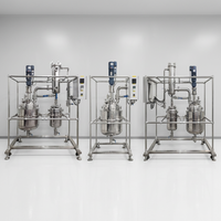 Équipement de récupération continue d'éthanol 50-500L, réacteur de décarboxylation en acier inoxydable avec condenseur, chauffage et refroidisseur