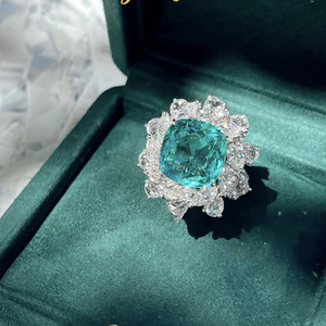 Vintage French Style Imitated Emerald Gemstone <b>Ring</b> European American Elegant Index Finger <b>Statement</b> <b>Ring</b> For Women - Product Image 3