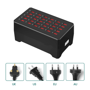 Caricatore USB da Tavolo a 30 Porte, Adattatore di Ricarica Rapida 150W con Uscita 5V/2.4A per <span class=keywords><strong>iPhone</strong></span> 5s 6 6s <span class=keywords><strong>7</strong></span> <span class=keywords><strong>Plus</strong></span> e iPad - Product Image 1
