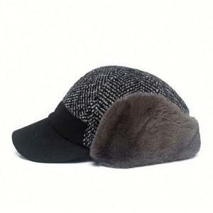 Gorro de Béisbol de Terciopelo para Hombre, Cálido, con Protección para las Orejas, Tejido Grueso, Deportivo, para Personas de Mediana Edad y Mayores, a Prueba de Frío para Exteriores - Product Image 4