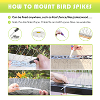 Piques anti-oiseaux en acier inoxydable 304 de 25 cm, 33 cm, 50 cm, pour pigeons, écologiques, résistantes aux UV, résistantes aux intempéries, pour usage extérieur