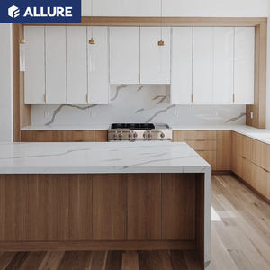 Ensemble de meubles de cuisine en métal avec armoire murale haute en acier de style européen Allure, finition super brillante, blanc - Product Image 5
