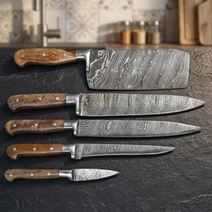 Ensemble de couteaux de chef en acier inoxydable écologiques certifiés EEC faits à la main par MERY KNIVES - Product Image 3