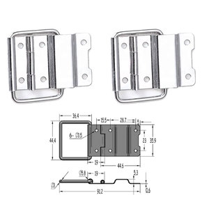 Charnière de quincaillerie de flight case FS5046, charnière de flight case <span class=keywords><strong>avec</strong></span> support de couvercle, charnière de caisse de route <span class=keywords><strong>avec</strong></span> support de couvercle - Product Image 3